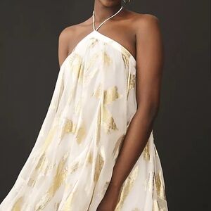 Anthropology Pinnacle by Shruti Sancheti Halter Swing Mini Dress